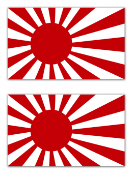 Aufkleber Japan Flagge Rising Sun 2 Stück
